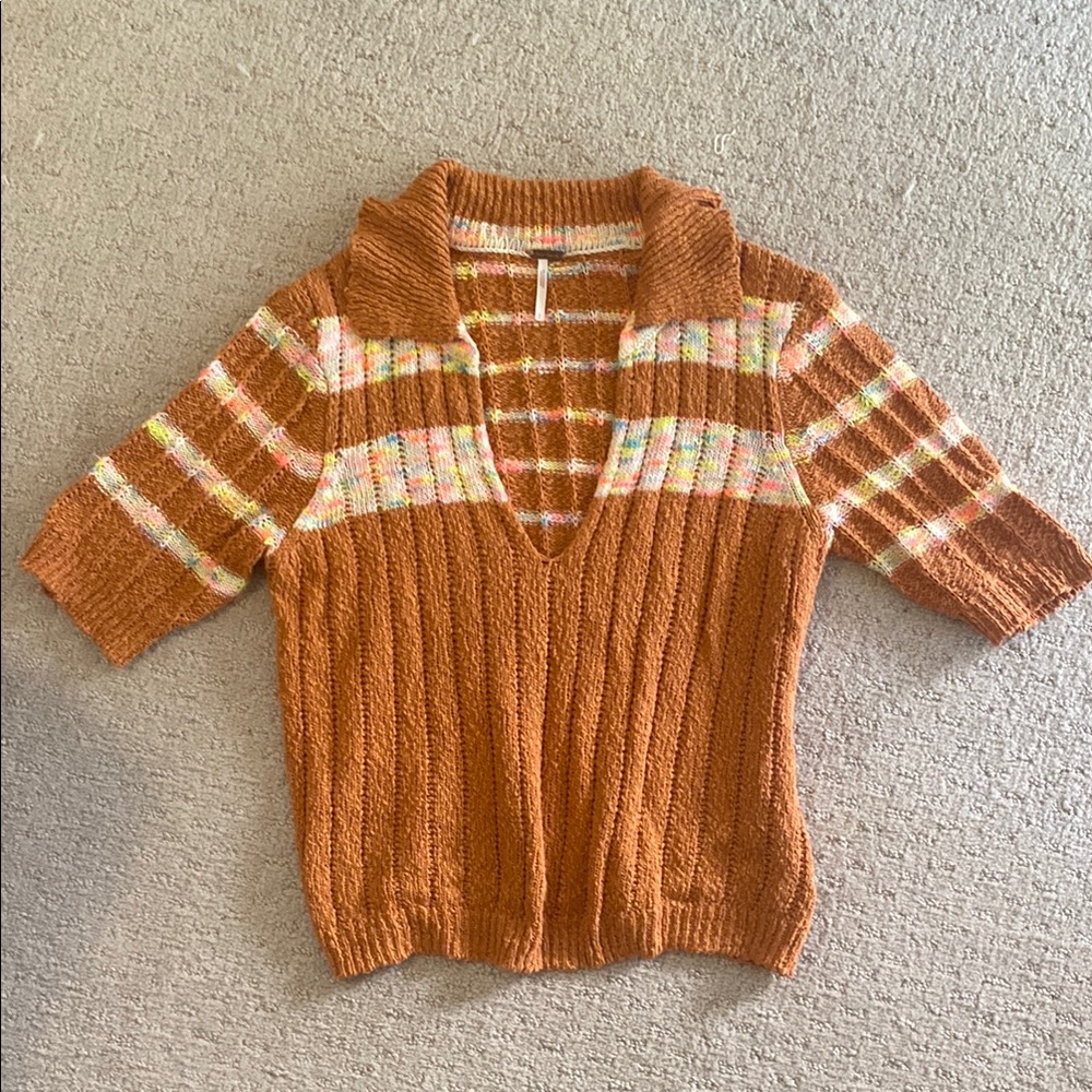 Free People Striped Sweater L